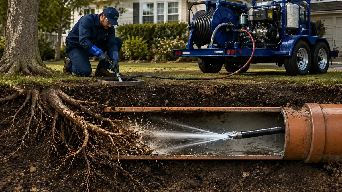 Tree Root Removal with Hydro Jetting in Corte Madera